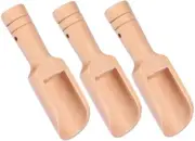 3 Pcs Mini Wooden round Handle Spoons - Bath, Candy, Spices, Dried Fruit, Salt,