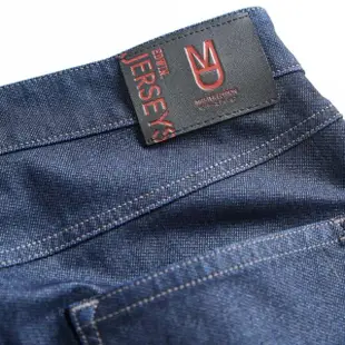 【EDWIN】男裝 大師系列 JERSEYS迦績 口袋印花超彈性錐形褲(原藍色)