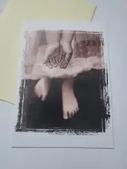 Sympathy Condolences Greeting Card Envelope Hands Feet