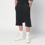 [Entire Studios] Washed black bermuda shorts with low crotch XL Black