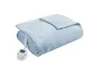 Serta Electric Plush Blanket, Full-Light Blue T4104003