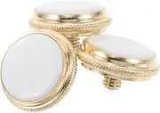 Sosoport 3PCS Trumpet Valve Caps Kit Elegant Finger Buttons for Enhanced Sound Quality Playability Stylish Shell Inlay Design Accessories for Travel Performance