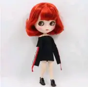 Blythe doll Jointed Body Fire Red hair 4 eye colors pull string ICY DBS Clothes
