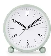 4-inch Non Ticking Super Silent Alarm Clock with Gentle Night Light for a Restful Sleep,Battery-operated,compact design fits perfectly on desks