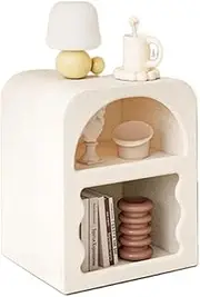 Side Table Modern Nightstand, Accent Table End Table with Open Storage Shelf, Bedside Furniture Side Table Sofa Table for Living Room, Bedroom, Dorm End Tables Living Room