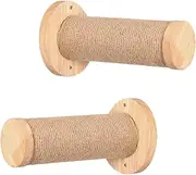 Climbing Wall for Cats, Wooden Hanging Ladder, Wall-Mounted Scratching Post, Space-Saving Design, Firmly Installed, 2X Set, Indoor Pet Furniture at Home or Vets