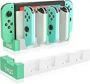 Charger for Switch Joy Cons, Charging Dock for Nintendo Switch Joy Cons - GreenWhite