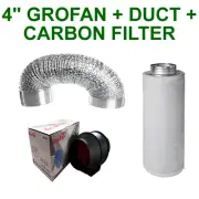 4"/100MM COMBO - EXTRACTOR FAN + CARBON FILTER + ALUMINIUM DUCTING GROW TENT