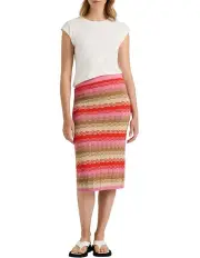 [Marcs] West End Hues Knit Skirt in Java Stripe
