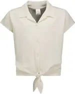 Girls Textured Tie Front Shirt