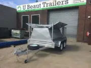 9x5 Heavy Duty Tandem Trailer with half Tradesman Top Galvanised
