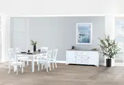 MARSEILLE 7 Piece Dining Suite with Clouds Dining Chairs