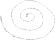 HOMSFOU Stainless Steel DIY Necklace Chain with Extender Durable Lobster Clasp Chain for Jewelry Making Bright Skin Friendly and Elegant Design for Accessories