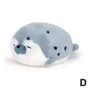 Cartoon Sea Creature Sea Otter Plush Doll Pillow Blue Seal Stuffed Doll Gift