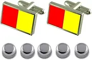 [Select Gifts] Shirt Dress Studs Grenoble City France Flag Cufflinks