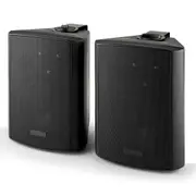 E-Lektron 6.5" inch Black Passive Speakers Pair 260w Wall Mount Bracket 2 Way Bookshelf Stereo DJ PA
