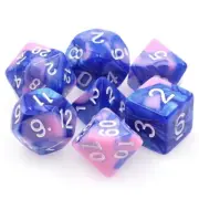 TRITON'S SCALES Blue/Pink Fusion Dargon's Dice Polyhedral Dice Set