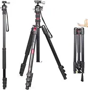 Professional Camera Tripod High Monopod Stand-INNOREL RT30, Lightweight Aluminum Alloy Fast Flip Lock Max Height 76.8in/195cm with D36 CNC 36mm Low Profile Ball Head for DSLR Camera Shooting