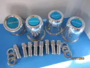1 KIT OF 4 CAPS ALUMINUM 16 LUG NUTS 12 X1.5 4 LUG WELD RACING WHEELS BLU/WELD