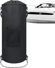 Boat Trash Can, Automotive Garbage Cans, 25.2x10.24 inches Adorable Waterproof Holder Folding Container Organizer with Drawstring for Camping, Road Travel