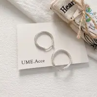 在飛比找momo購物網優惠-【UME.Acce】麻花圓圈純銀耳環/大號25mm(純銀 耳