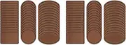 Binxind 180 Pcs Leatherette Blank Hat Patches Iron on Leatherette Patch Rustic Faux Leather Patches for Jacket Backpack