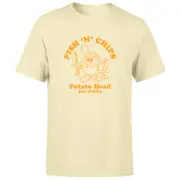 Mr. Potato Head Fish N Chips Men's T-Shirt - Cream