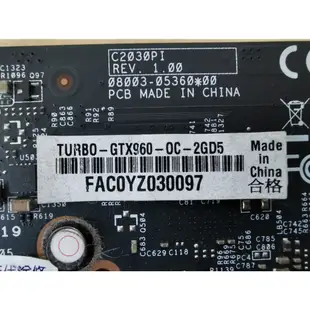 高階 ASUS 華碩  GTX960 2GB DDR5 [效能約GTX1050 ti]電競 3D 顯示卡