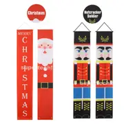 Merry Christmas Door Banner Flag Wall Hanging Xmas Decoration Ornaments