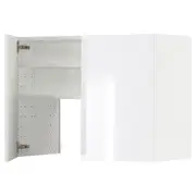 METOD wall cb f extr hood w shlf/door, white/Ringhult white, 80x60 cm