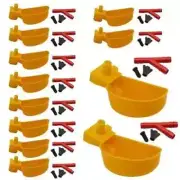 10 pack Quail watering cup Yellow Drinking Waterer Water Cups Quail chickens