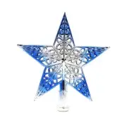 Soochat Christmas Tree Star Topper Glittered Xmas Tree Topper Hollowed-Out Ch