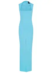 Solace London Sofia Split-leg Maxi Dress - Blue - 12 12