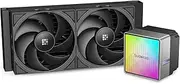 NEXAURA 240 Liquid Cooler, 240mm, PWM Pump, 2500-3600RPM, Diamond Glow ARGB Pump Head, Fluid Dynamic Bearing Fans, Black
