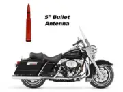 VMS 5" 50 CAL BULLET ANTENNA RED FOR HARLEY DAVIDSON ROAD KING B