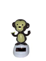 Dancing Animal Home Birthday Monkey Banana Toy Solar Powered Car Ornament Gift