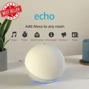 Echo 4th Gen Smart Speaker with Alexa Premium Sound Smart Home Hub White