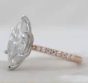 14k Gold Moissanite Ring, Engagement, Promise Ring, Anniversary Gift For Wife