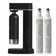 Black Stainless Steel Sparkling Water Maker Soda Maker with 2 x CO2 Gas & Bottle