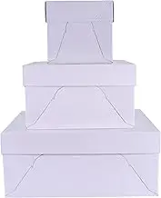 PME Baking Essentials - Square Cake Box 30 cm / 12-inch, Set of 3, White