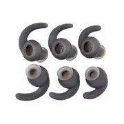 3pair Silicone Earbuds Tips Protector Cover For Jbl Reflect Bt Transparent Black