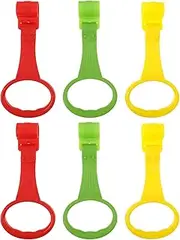 ibasenice Early Development Aid 6pcs Crib Pull up Rings Toddler Hand Pull Rings Safe Sturdy Hanging Toys