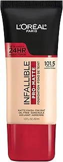L'Oreal Paris Makeup Infallible Pro-Matte Liquid Longwear Foundation, Ivory Buff 101.5, 1 fl; oz.