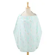 The Peanutshell 92cm Cotton Nursing Feeding Cover Privacy Cloth Mint Chevron