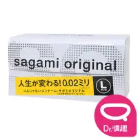 在飛比找momo購物網優惠-【Dr. 情趣】相模Sagami 002超激薄保險套 L加大