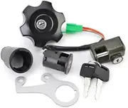 Pexorin Ignition Switch Fuel Gas Cap, for Seat, Lock Keys Set, for DRZ400 DR-Z400SM 2010-2019 only, for E03 E28 37101-29812 44200-29821 44200-29820 37110-29FA0 37101-29812 37101-29811 Motorcycle Ignit