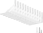 White Shelf Bracket 12 Packs Wall Shelf Brackets Heavy Duty 4 X 6 Inch 90 Deg...