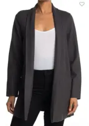 NWT Eileen Fisher Bark Shawl Collar Open Front Jacket $378