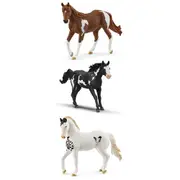 3pc Schleich Paint Horse Gelding/Mare/Marwari Kids Action Figure Combo Set 5-12y