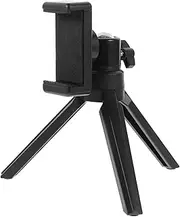 1 Set Mobile Phone Holder Phone Mount Tablet Stand Camera Tripod Mini Smartphone Cell Phone Tripod Mini Tripod Mobile Phone Tripod Tripods Phone Holder for Desktop Black Metal PHENOFICE